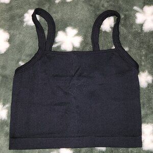 Black Ribbed Bralette